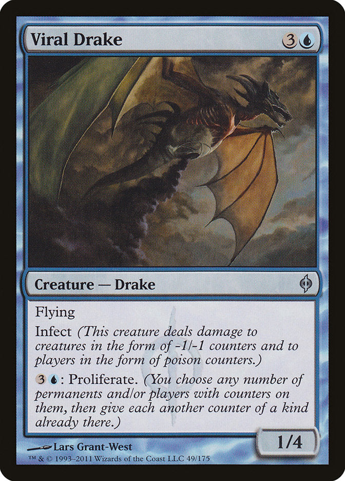 Viral Drake – Uncommon Magic: The Gathering card from New Phyrexia (#49)