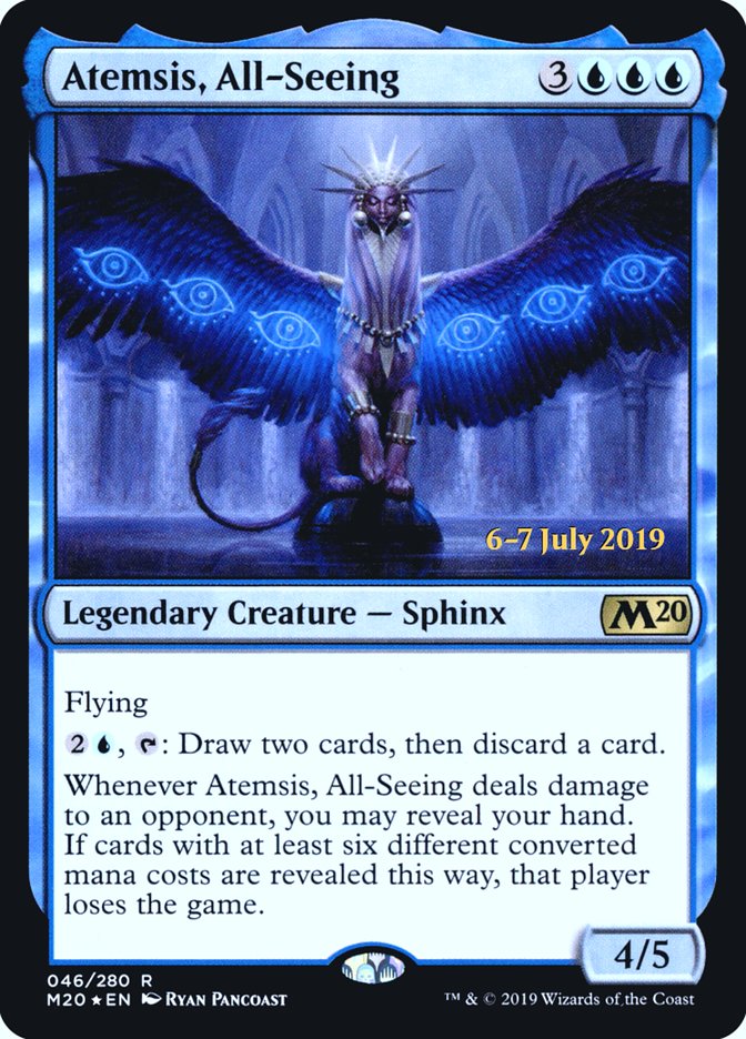 Atemsis, All-Seeing – Rare Magic: The Gathering card from Core Set 2020 Promos (#46s)
