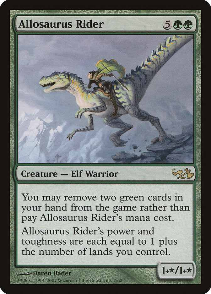 Allosaurus Rider – Rare Magic: The Gathering card from Duel Decks: Elves vs. Goblins (#2)