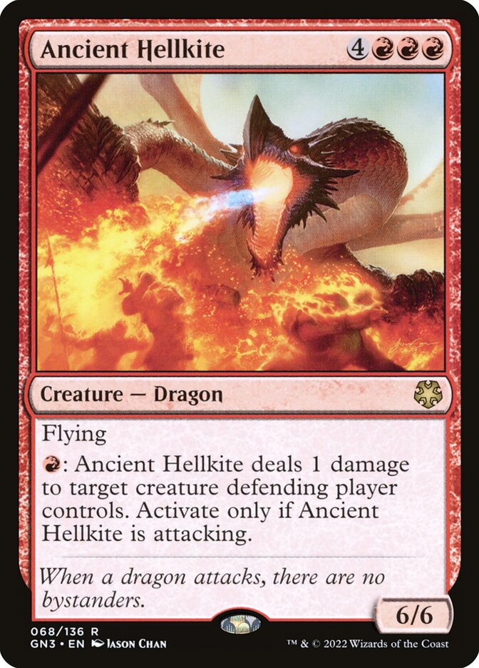Ancient Hellkite – Rare Magic: The Gathering card from Game Night: Free-for-All (#68)