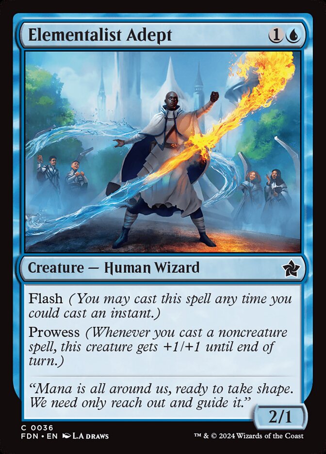 Elementalist Adept – Common Magic: The Gathering card from Foundations (#36)