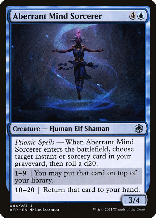 Aberrant Mind Sorcerer – Uncommon Magic: The Gathering card from Adventures in the Forgotten Realms (#44)