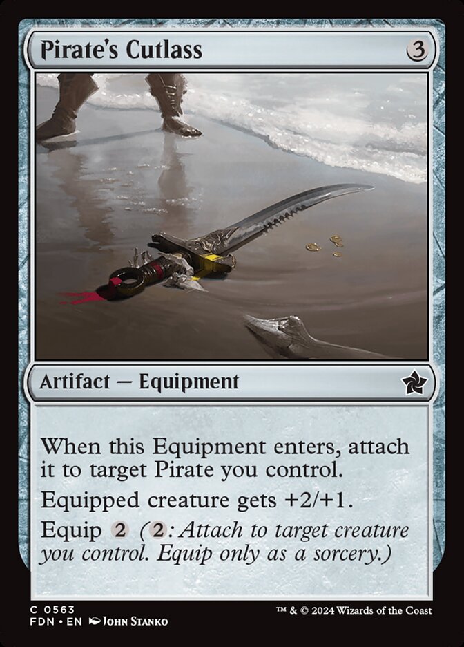 Pirate's Cutlass – Common Magic: The Gathering card from Foundations (#563)