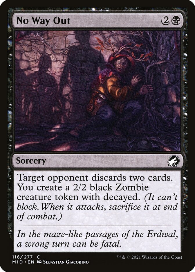 No Way Out – Common Magic: The Gathering card from Innistrad: Midnight Hunt (#116)