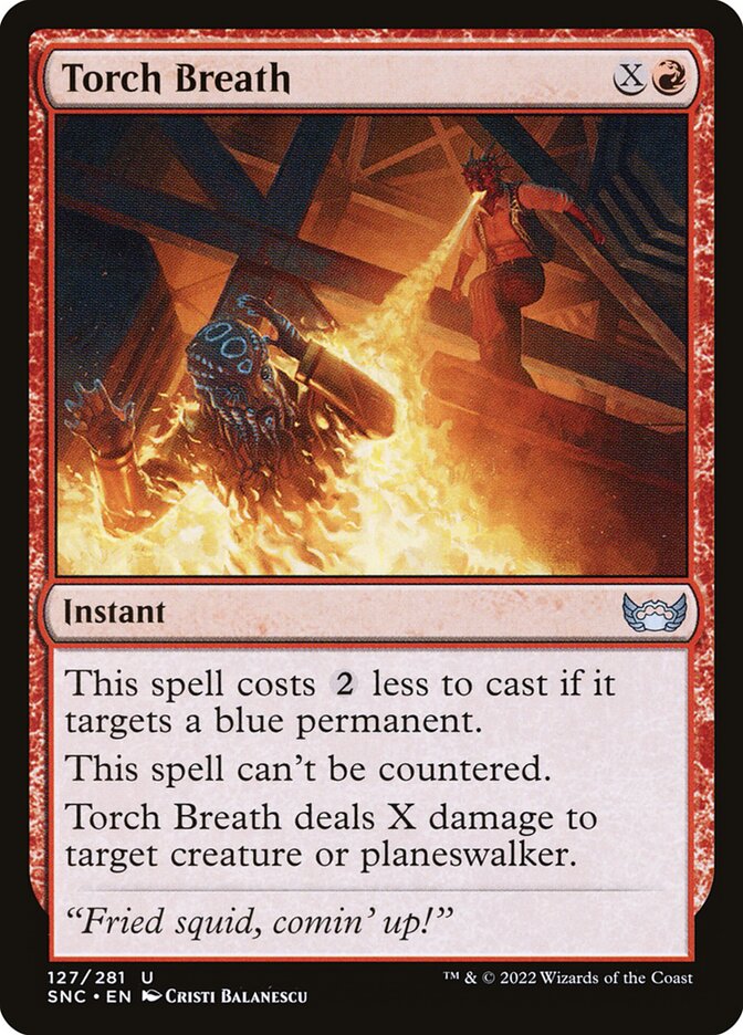 Torch Breath – Uncommon Magic: The Gathering card from Streets of New Capenna (#127)