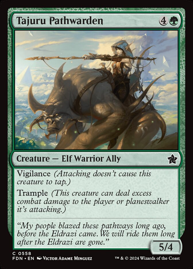 Tajuru Pathwarden – Common Magic: The Gathering card from Foundations (#558)