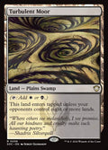 Turbulent Moor – Rare Magic: The Gathering card from Secrets of Strixhaven Commander (#56)