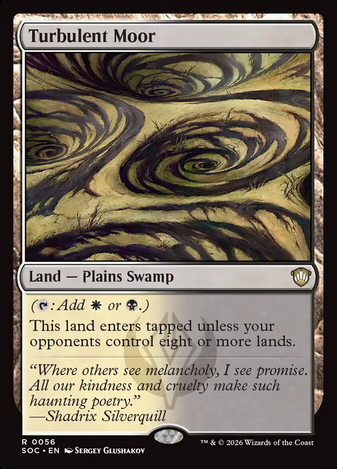 Turbulent Moor – Rare Magic: The Gathering card from Secrets of Strixhaven Commander (#56)