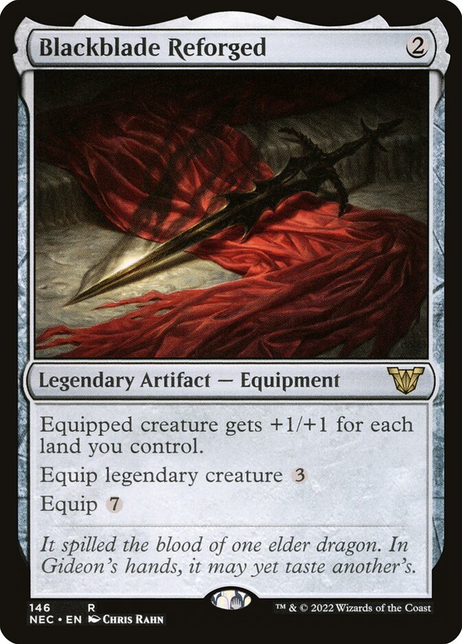 Blackblade Reforged – Rare Magic: The Gathering card from Neon Dynasty Commander (#146)