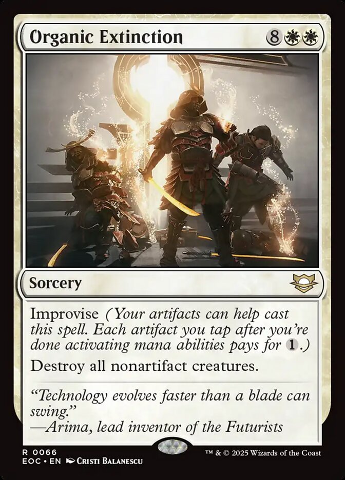 Organic Extinction – Rare Magic: The Gathering card from Edge of Eternities Commander (#66)