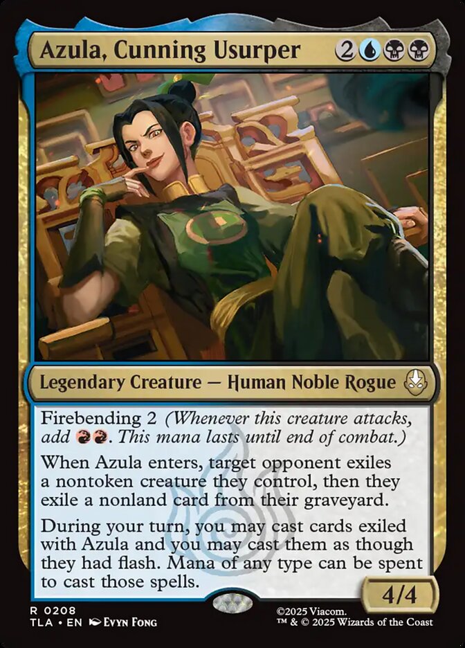 Azula, Cunning Usurper – Rare Magic: The Gathering card from Avatar: The Last Airbender (#208)