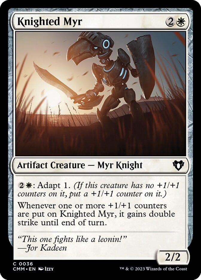 Knighted Myr – Common Magic: The Gathering card from Commander Masters (#36)