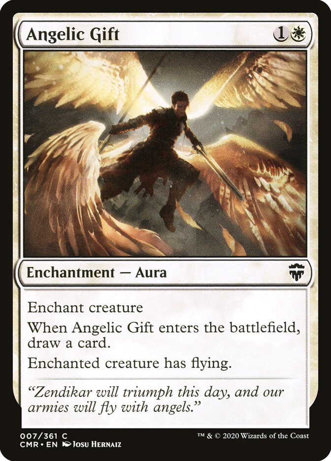 Angelic Gift – Common Magic: The Gathering card from Commander Legends (#7)
