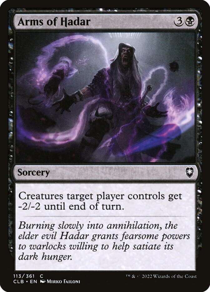 Arms of Hadar – Common Magic: The Gathering card from Commander Legends: Battle for Baldur's Gate (#113)