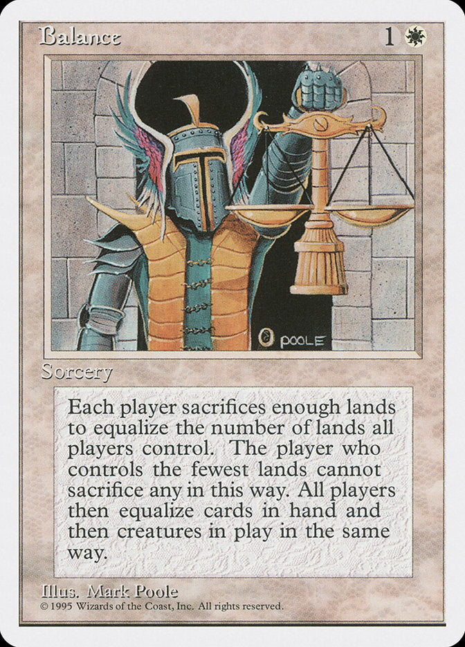 Balance – Rare Magic: The Gathering card from Fourth Edition (#6)