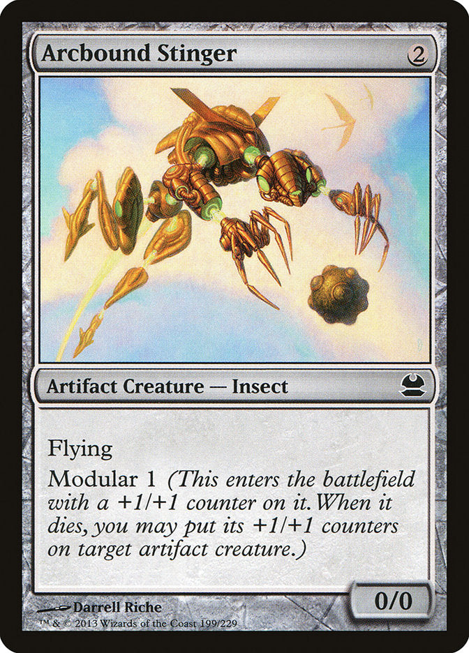 Arcbound Stinger – Common Magic: The Gathering card from Modern Masters (#199)