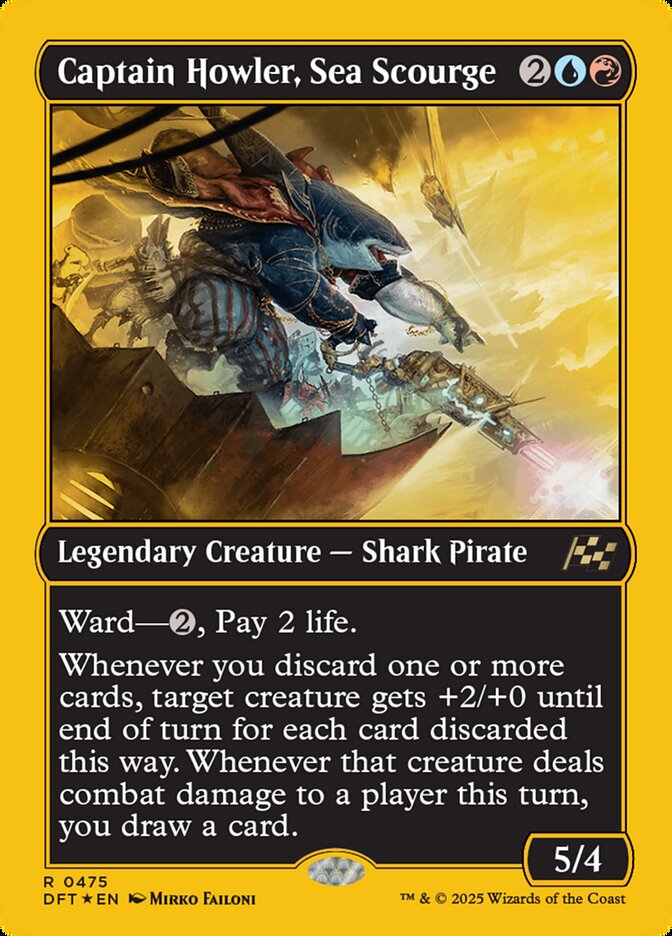 Captain Howler, Sea Scourge – Rare Magic: The Gathering card from Aetherdrift (#475)