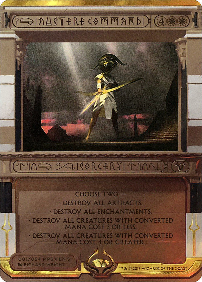 Austere Command – Special Magic: The Gathering card from Amonkhet Invocations (#1)