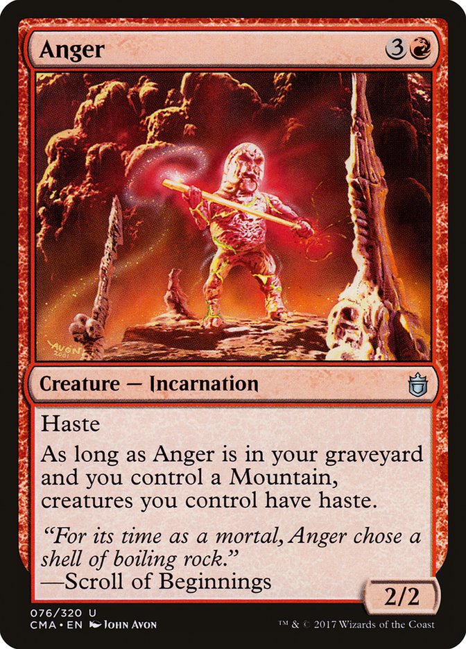 Anger – Uncommon Magic: The Gathering card from Commander Anthology (#76)
