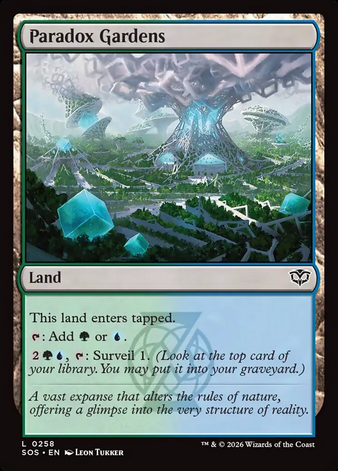 Paradox Gardens – Common Magic: The Gathering card from Secrets of Strixhaven (#258)