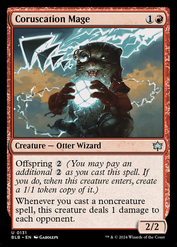 Coruscation Mage – Uncommon Magic: The Gathering card from Bloomburrow (#131)