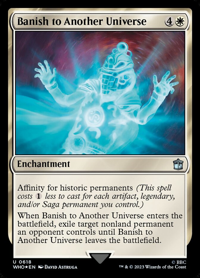Banish to Another Universe – Uncommon Magic: The Gathering card from Doctor Who (#618)