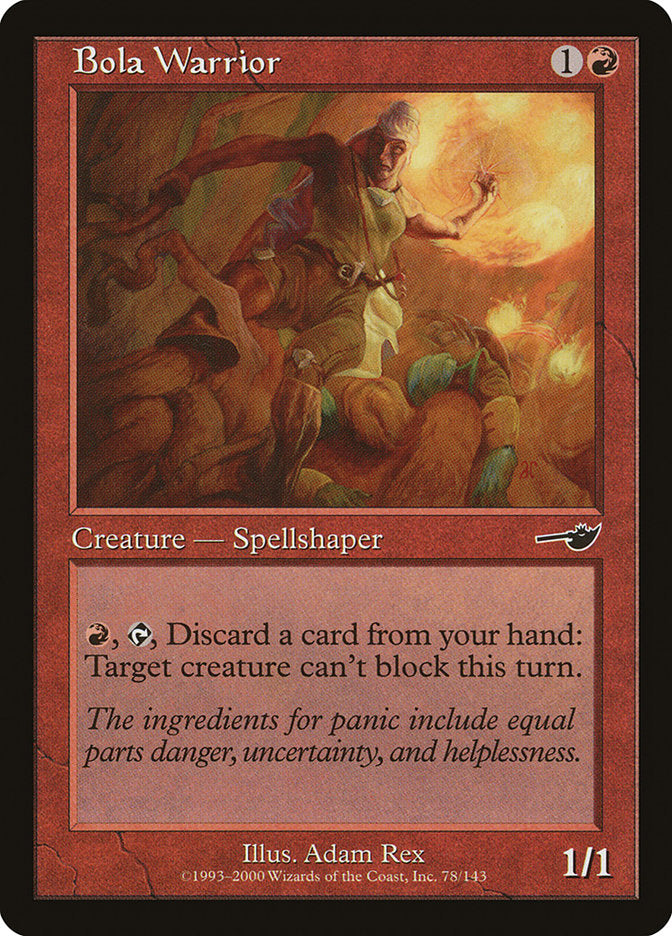 Bola Warrior – Common Magic: The Gathering card from Nemesis (#78)