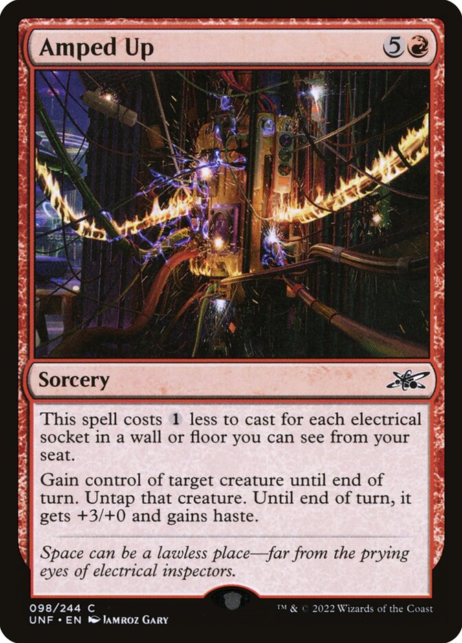Amped Up – Common Magic: The Gathering card from Unfinity (#98)