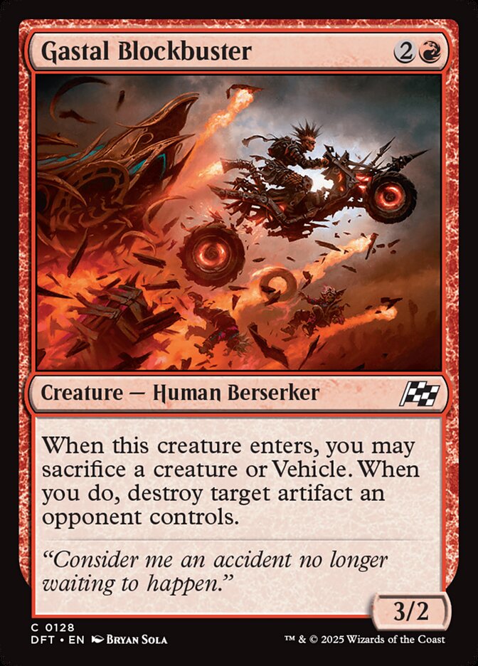 Gastal Blockbuster – Common Magic: The Gathering card from Aetherdrift (#128)