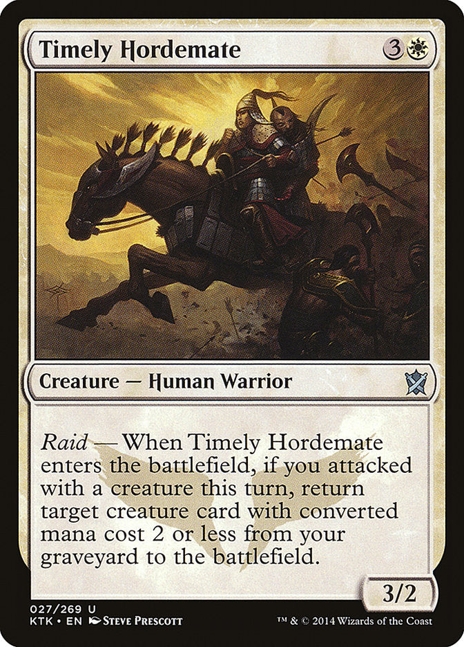 Timely Hordemate – Uncommon Magic: The Gathering card from Khans of Tarkir (#27)