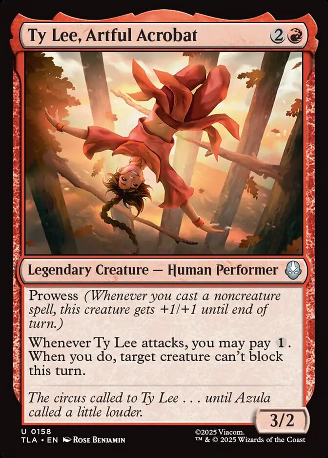 Ty Lee, Artful Acrobat – Uncommon Magic: The Gathering card from Avatar: The Last Airbender (#158)