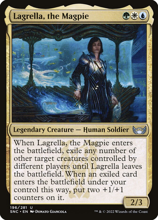 Lagrella, the Magpie – Uncommon Magic: The Gathering card from Streets of New Capenna (#196)