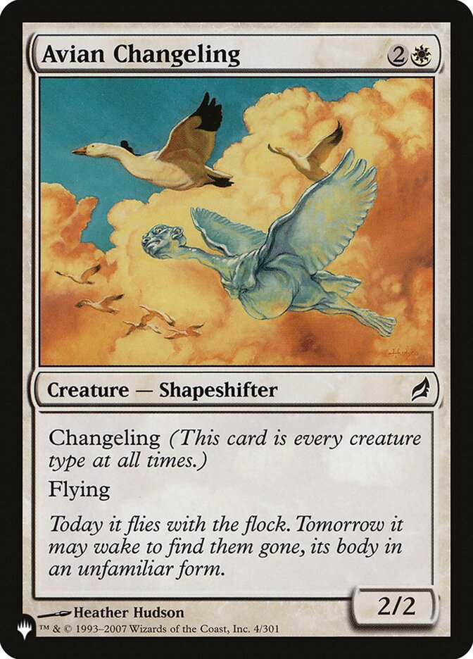 Avian Changeling – Common Magic: The Gathering card from The List (#LRW-4)