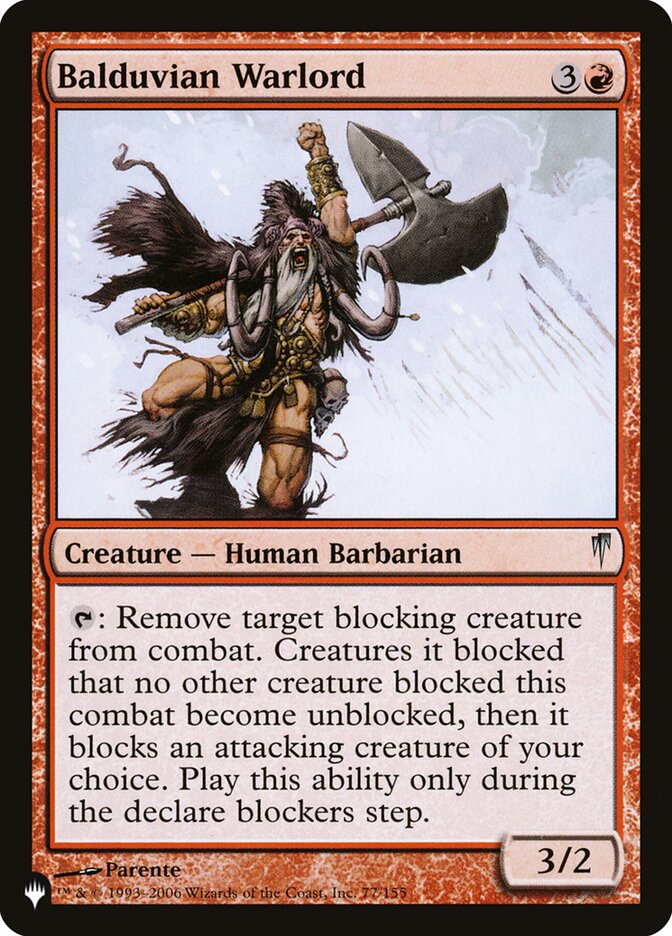Balduvian Warlord – Uncommon Magic: The Gathering card from The List (#CSP-77)