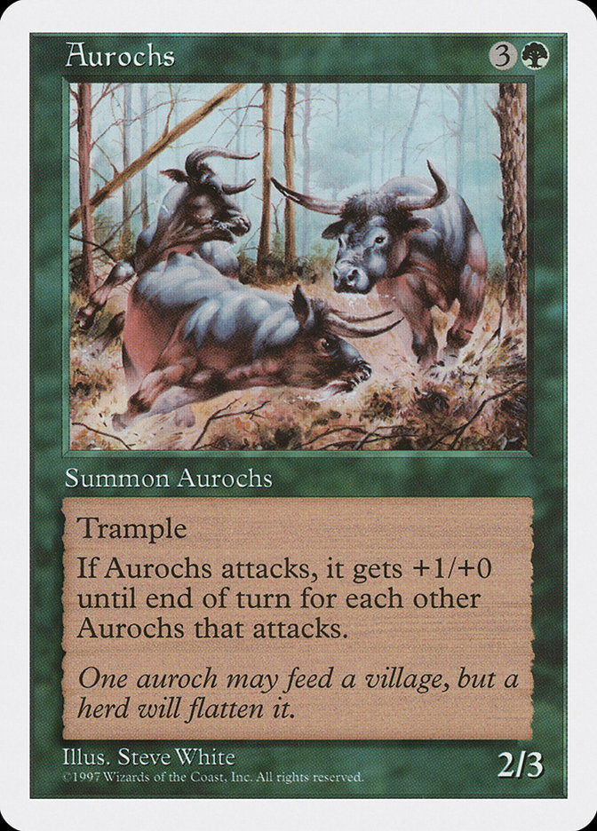 Aurochs – Common Magic: The Gathering card from Fifth Edition (#279)