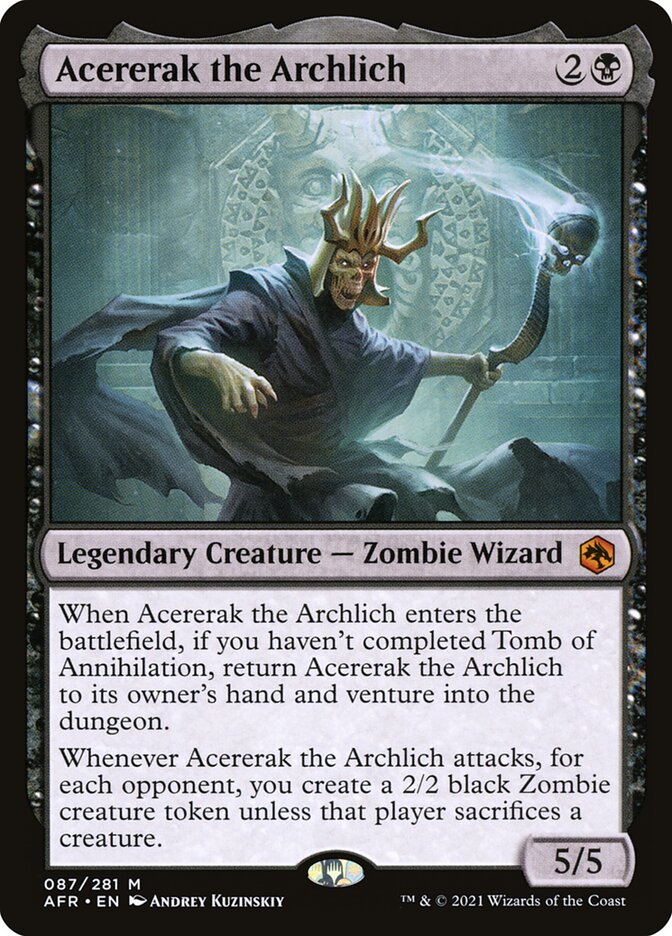 Acererak the Archlich – Mythic Magic: The Gathering card from Adventures in the Forgotten Realms (#87)