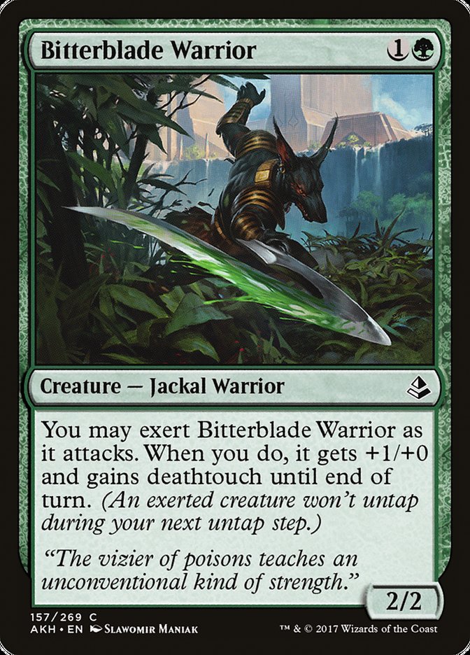 Bitterblade Warrior – Common Magic: The Gathering card from Amonkhet (#157)