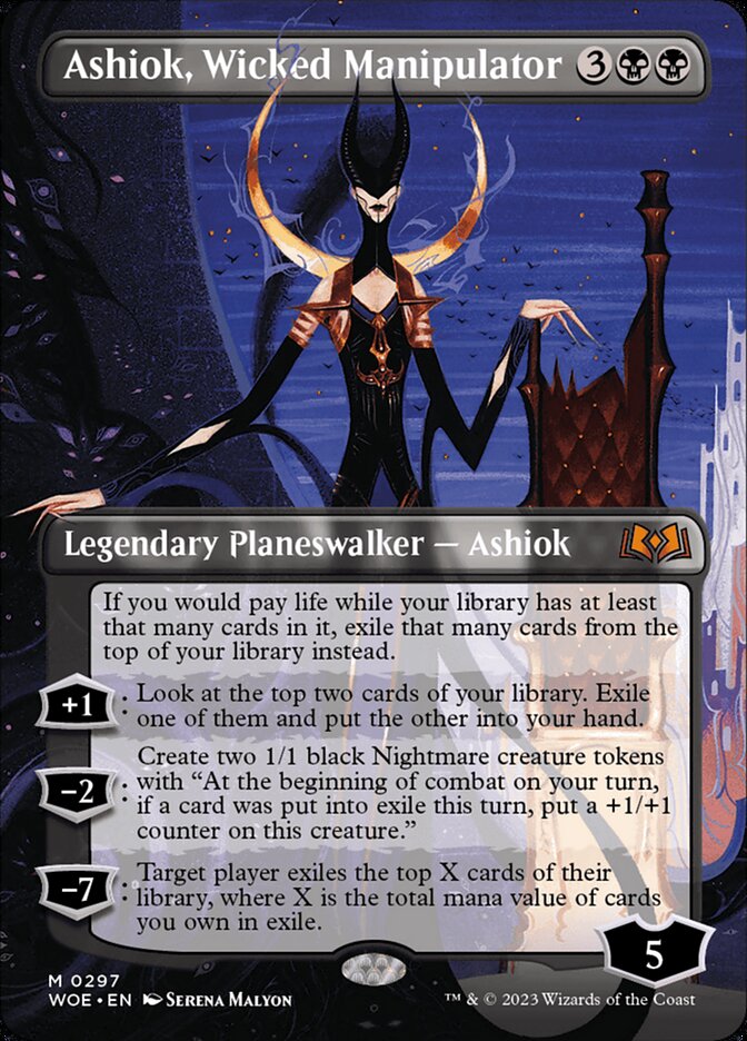 Ashiok, Wicked Manipulator – Mythic Magic: The Gathering card from Wilds of Eldraine (#297)