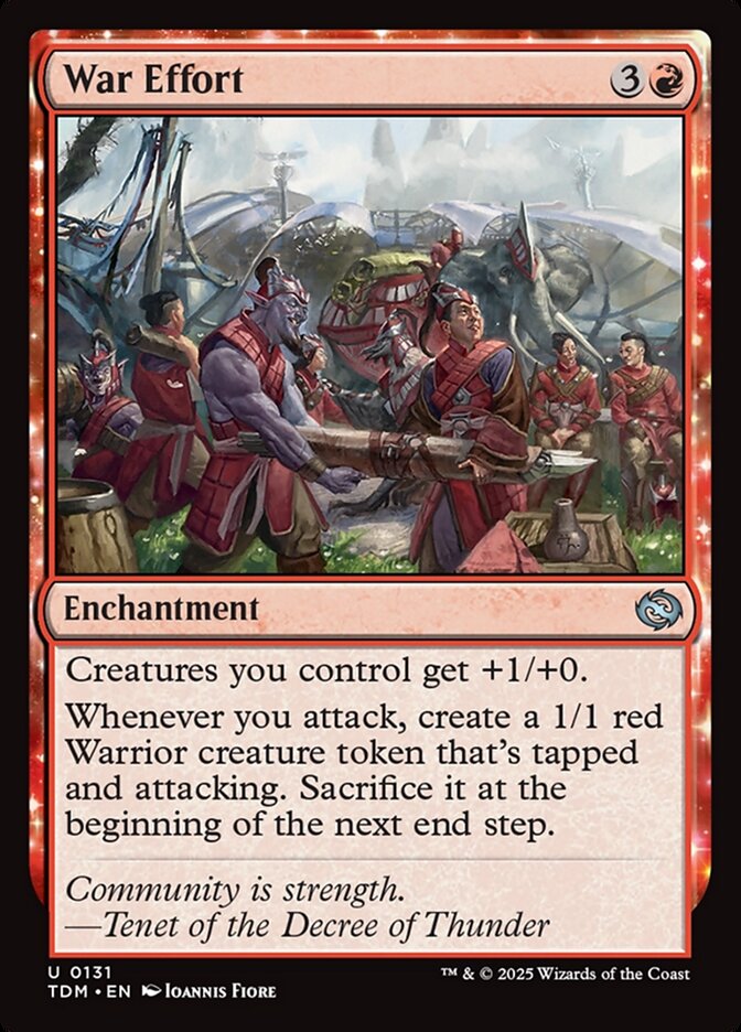 War Effort – Uncommon Magic: The Gathering card from Tarkir: Dragonstorm (#131)