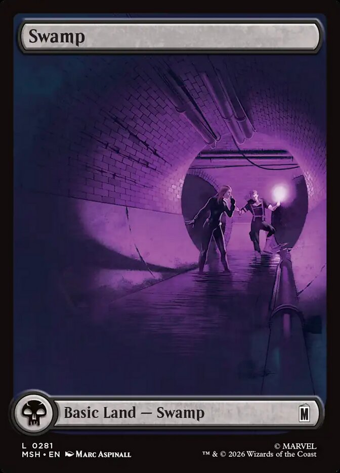 Swamp – Common Magic: The Gathering card from Marvel Super Heroes (#281)