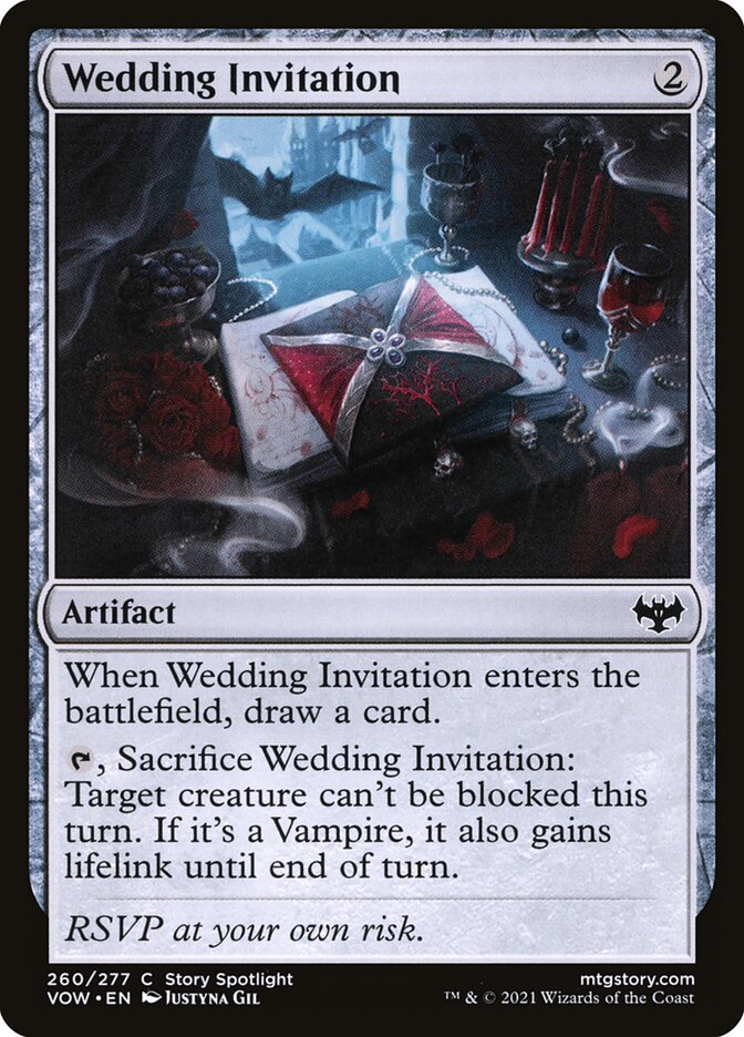 Wedding Invitation – Common Magic: The Gathering card from Innistrad: Crimson Vow (#260)