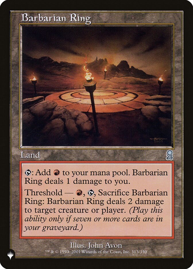 Barbarian Ring – Uncommon Magic: The Gathering card from The List (#ODY-313)