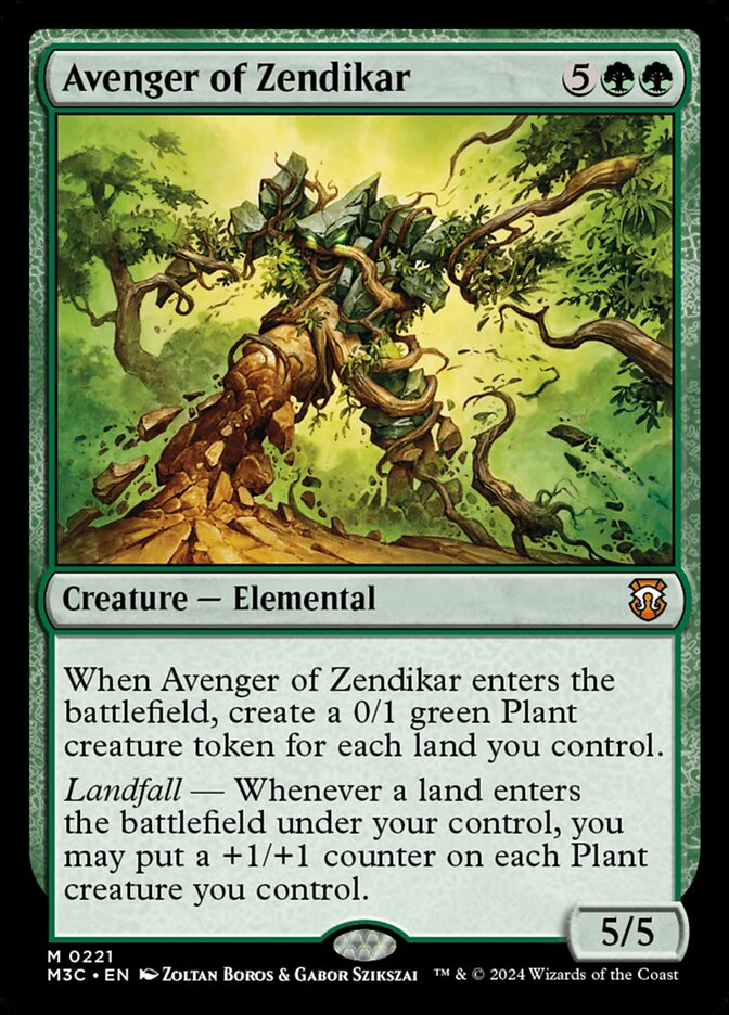 Avenger of Zendikar – Mythic Magic: The Gathering card from Modern Horizons 3 Commander (#221)