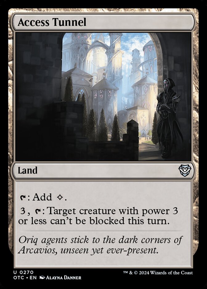 Access Tunnel – Uncommon Magic: The Gathering card from Outlaws of Thunder Junction Commander (#270)