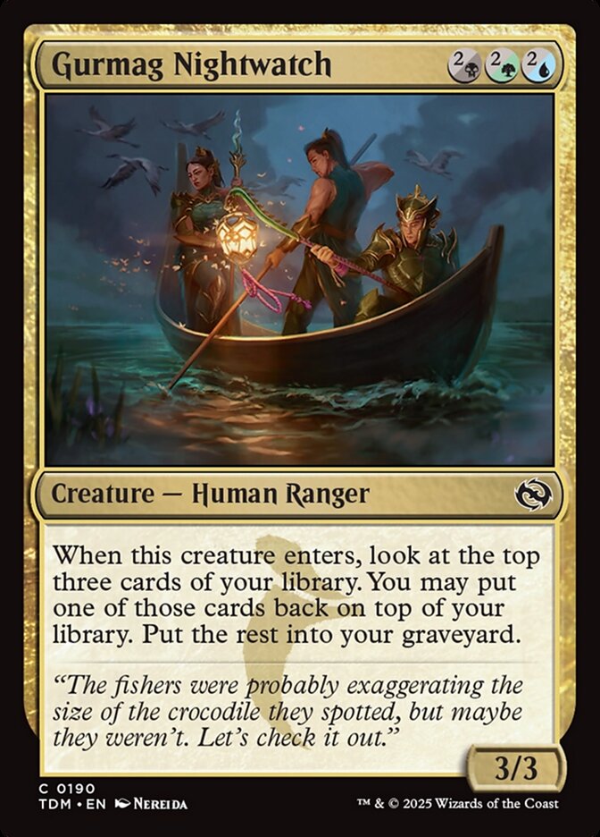 Gurmag Nightwatch – Common Magic: The Gathering card from Tarkir: Dragonstorm (#190)
