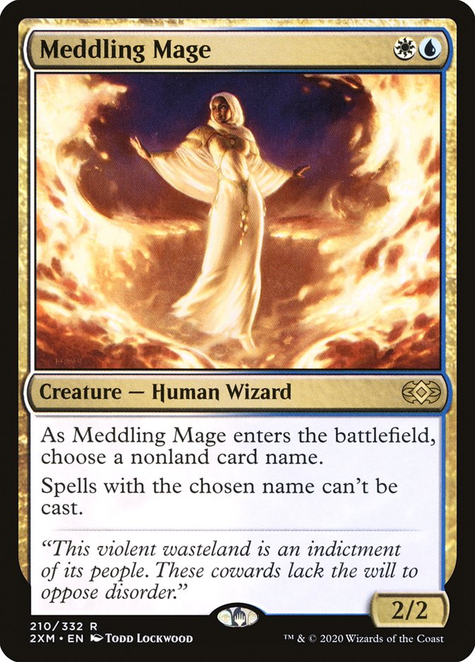 Meddling Mage – Rare Magic: The Gathering card from Double Masters (#210)
