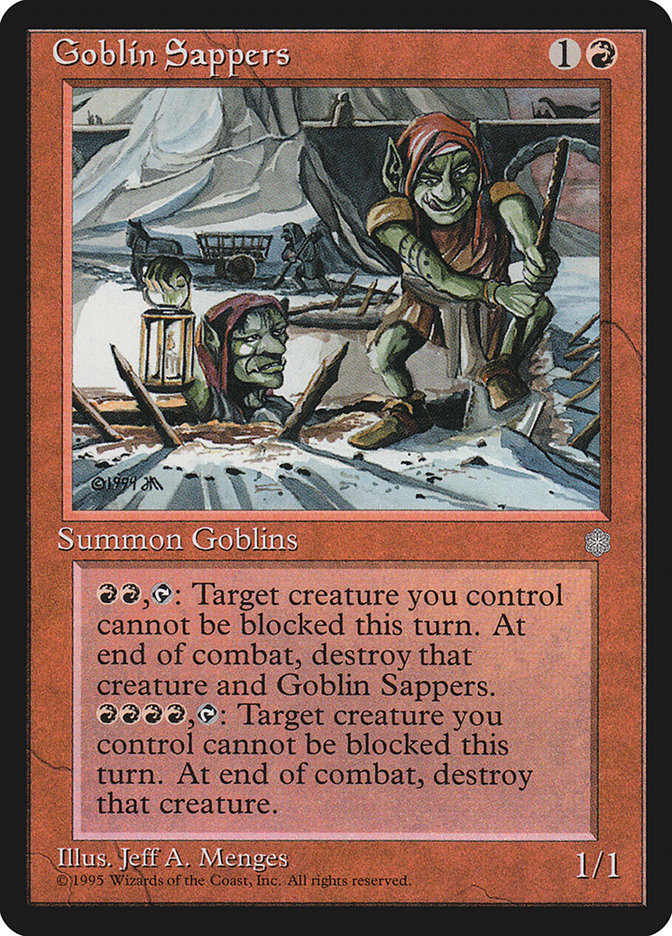 Goblin Sappers – Common Magic: The Gathering card from Ice Age (#189)