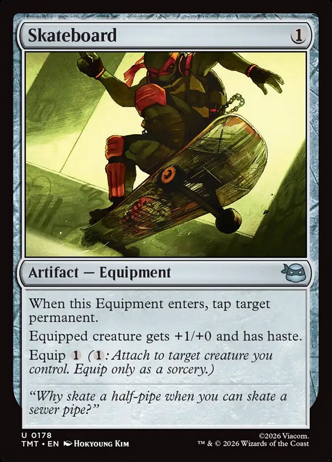 Skateboard – Uncommon Magic: The Gathering card from Teenage Mutant Ninja Turtles (#178)