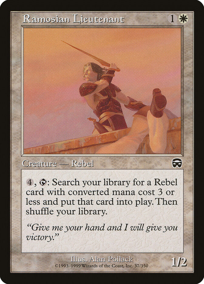 Ramosian Lieutenant – Common Magic: The Gathering card from Mercadian Masques (#37)