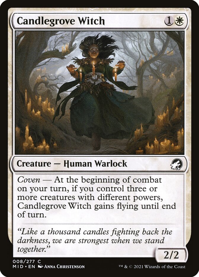 Candlegrove Witch – Common Magic: The Gathering card from Innistrad: Midnight Hunt (#8)